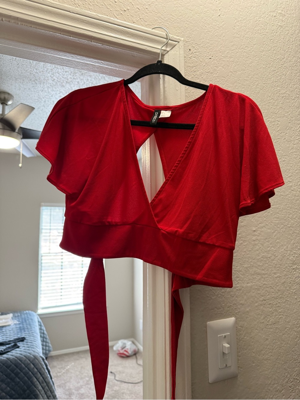Red crop top